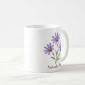 September-Aster-Blumen Kaffeetasse (VorderseiteRechts)