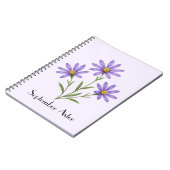 September-Aster-Blumen Notizblock (Linke Seite)