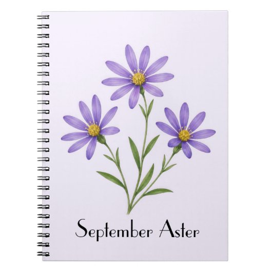 September-Aster-Blumen Notizblock (Vorderseite)