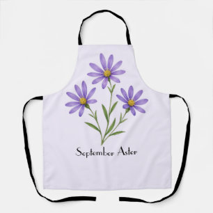 September-Aster-Blumen Schürze