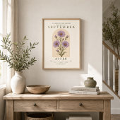 September-Aster-Geburtsblumenposter Poster