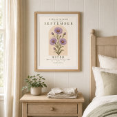 September-Aster-Geburtsblumenposter Poster