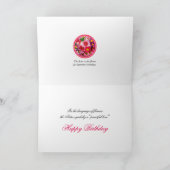 September Atemberaubend Pink Asters for Birthday Karte (Innenseite)