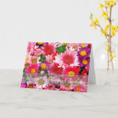 September Atemberaubend Pink Asters for Birthday Karte (Gelbe Blume)