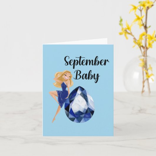 September Baby Karte (Gelbe Blume)