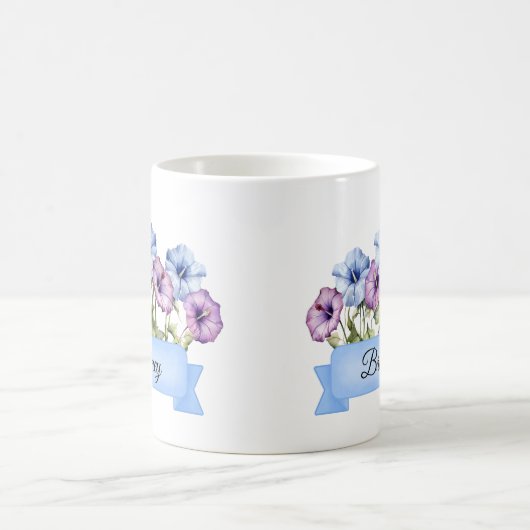 September Birth Aster Blume Personalisiert Kaffeetasse (Mittel)