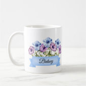 September Birth Aster Blume Personalisiert Kaffeetasse (Links)