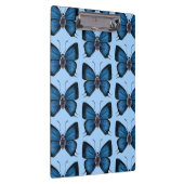 September Birth Blue Sapphire Butterfly Pattern Klemmbrett (Rechts)