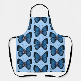 September Birth Blue Sapphire Butterfly Pattern Schürze