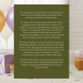 September Birth Flower Birthday Card | Asters Karte