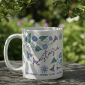 September Birth Flower Custom Name Morning Glory Kaffeetasse