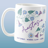 September Birth Flower Custom Name Morning Glory Kaffeetasse