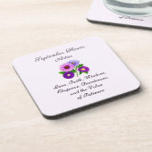 September Birth Month Blume Aster Getränkeuntersetzer (Linke Seite)