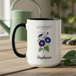 September Birthday Gift Birth Flower Morning Glory Tasse