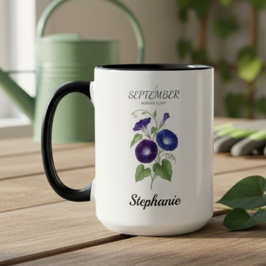 September Birthday Gift Birth Flower Morning Glory Tasse