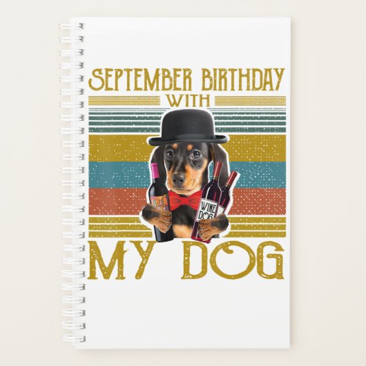 September Birthday With My Dachshund Dog 2020 Planer (Vorderseite)