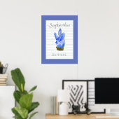 September Birthstone Sapphire Artwork Poster (Heimbüro)