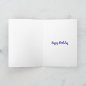 September Birthstone Sapphire Birthday Watercolor Karte (Innenseite)