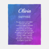 September Birthstone Sapphire Design Fleecedecke (Vorderseite)