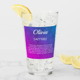 September Birthstone Sapphire Design Glas