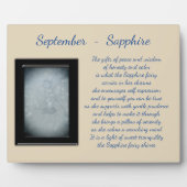 September Birthstone Sapphire Fotoplatte (Vorderseite)