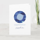 September Birthstone Sapphire Karte (Vorderseite)