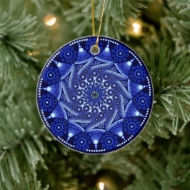 September Birthstone Sapphire Mandala Ornament