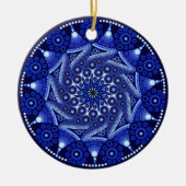 September Birthstone Sapphire Mandala Ornament (Vorne)