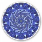 September Birthstone Sapphire Mandala Sticker (Vorderseite)