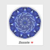 September Birthstone Sapphire Mandala Sticker (Blatt)