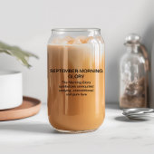 September Blume Morning Glory Individuelle Name Dosenglas