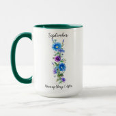 September Blume Morning Glory und Aster Tasse (Links)