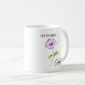 September Blume Personalisiert Kaffeetasse (VorderseiteRechts)