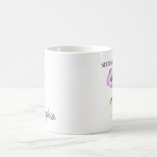 September Blume Personalisiert Kaffeetasse (Mittel)