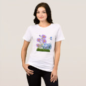 September Blume und Stein Tri-Blend Shirt (Vorderseite voll)