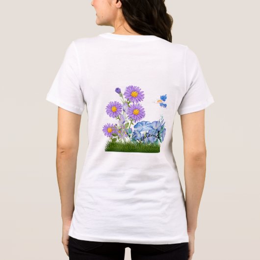 September Blume und Stein Tri-Blend Shirt (Rückseite)