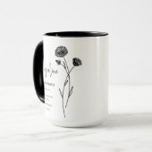 September Bridesmaid | Aster Birth Blume Tasse (Vorderseite Links)