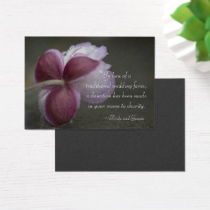September Charm Wedding Wohltätigkeit Fevor Card