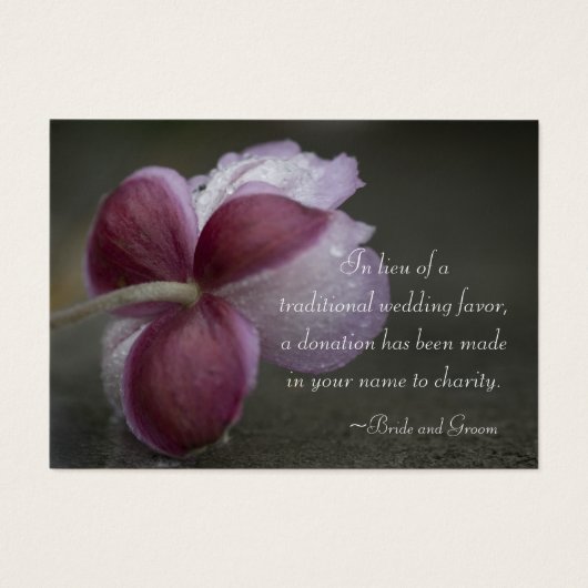 September Charm Wedding Wohltätigkeit Fevor Card (Vorderseite)