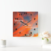 September Clouds with Psalm 30:5 Quadratische Wanduhr (Zuhause)