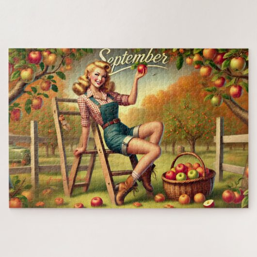 September Country Harvest Button-Up Puzzle (Horizontal)