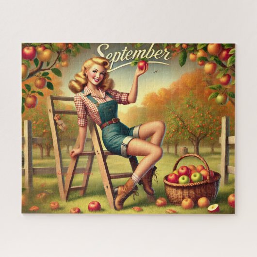 September Country Harvest Button-Up Puzzle (Horizontal)