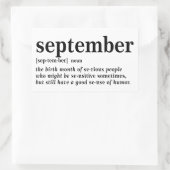 September Definition Rechteckiger Aufkleber (Tasche)