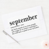 September Definition Rechteckiger Aufkleber (Umschlag)