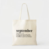September Definition Tragetasche (Vorne)