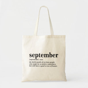 September Definition Tragetasche