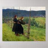 September durch Erik Werenskiold Poster (Vorne)
