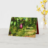 September Equinox, Orchard Birnen Gruß Karte (Gelbe Blume)