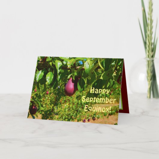 September Equinox, Orchard Birnen Gruß Karte (Vorderseite)