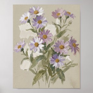 September-Geburtsblume Aster I Poster